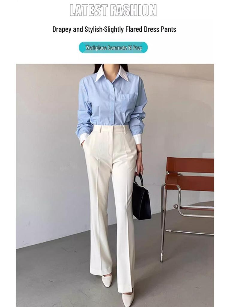 High-Waisted Women's Petite Flare Pants - Autumn/Winter 2024 Collection