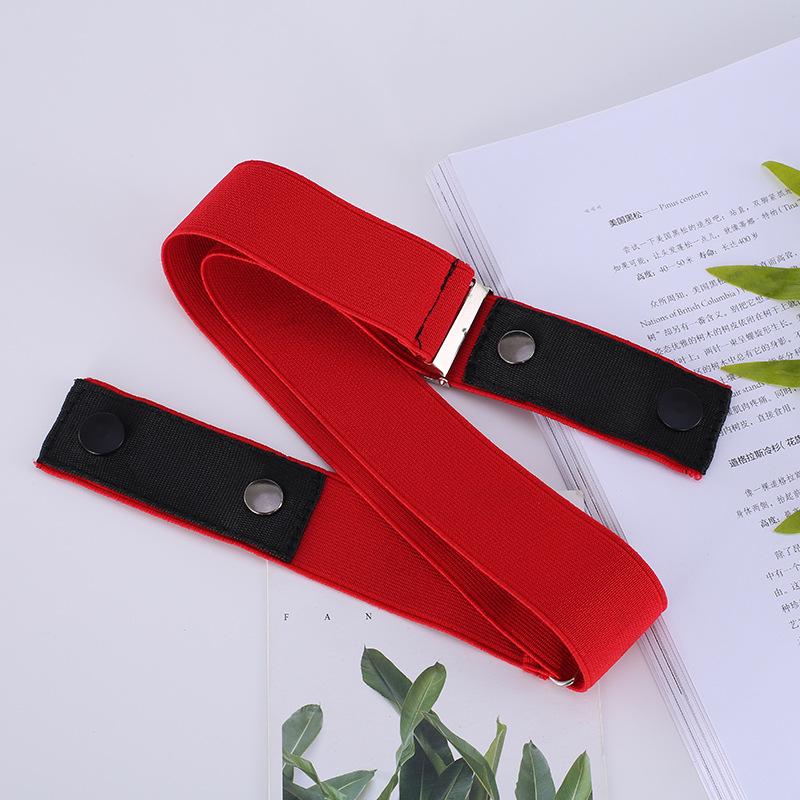 Japanese Invisible Seamless Anti-Allergic Buckle Belt Unisex Rubber Band Elastic Waist Seal