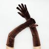 Cosplay Golden Velvet Gloves Plush Etiquette Mittens Elegant Party Gloves  Dinner Dress