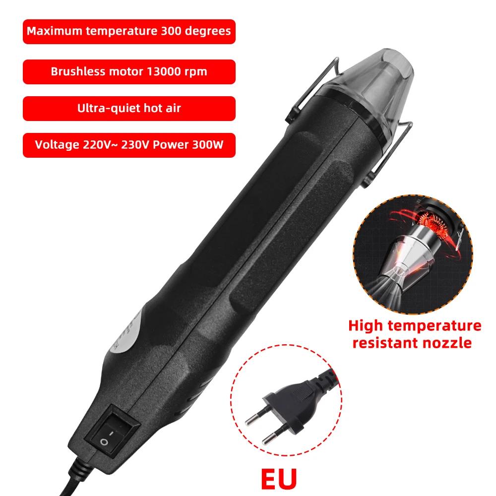 300°C 220V Hot Air Gun DIY Tool Heat Electric Power Tool Mini Soldering Temperature Crafts Blower with Supporting Seat Shrink