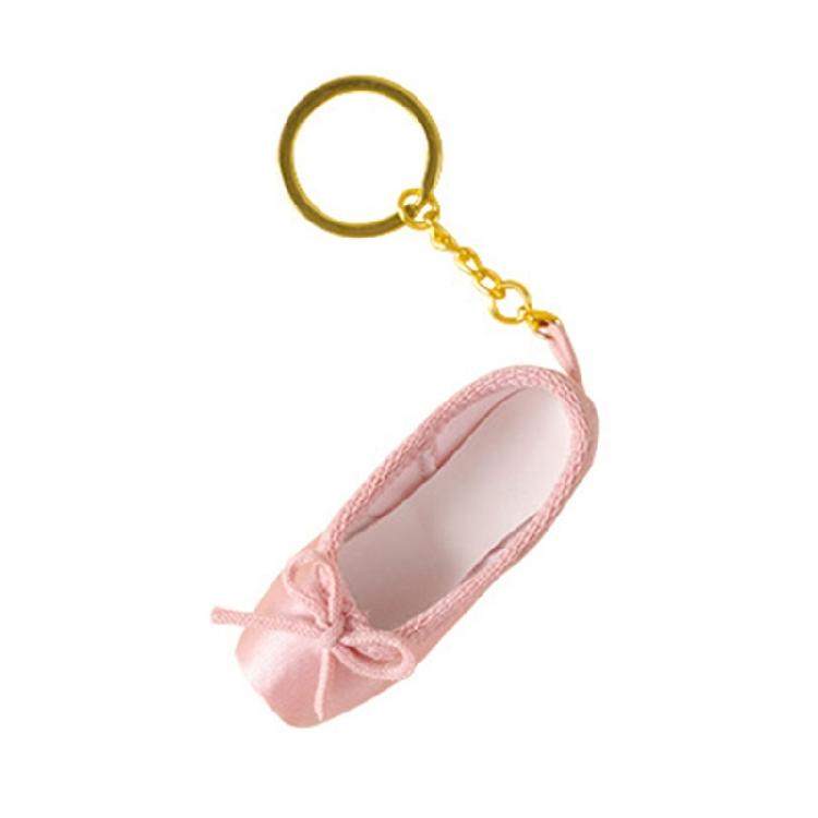 Cute Satin Ballet Shoe Keychain Handcrafted Pointe Shoe Charm Bag Pendant