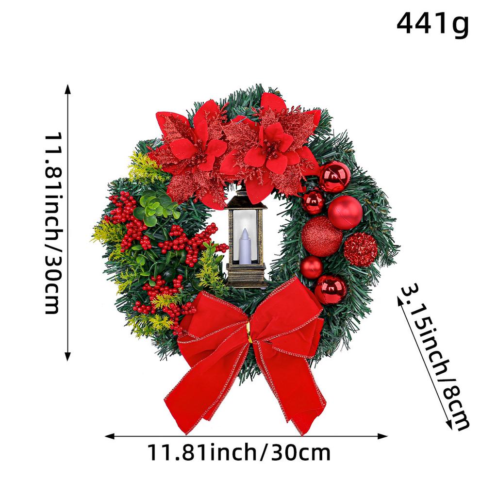 Christmas Decorations Scene Arrangement Props Jesus Christmas Wreath Door Hanging