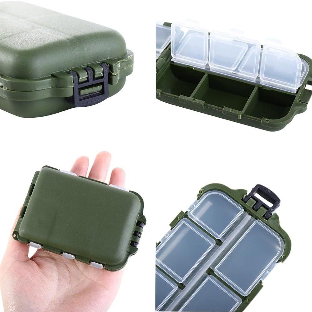 10 Compartments Case Hooks Thickened Lure Baits Storage Box For Storing Swivels Jigs Hooks Sinker