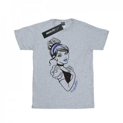 Girls Cinderella Glitter Cotton T-Shirt