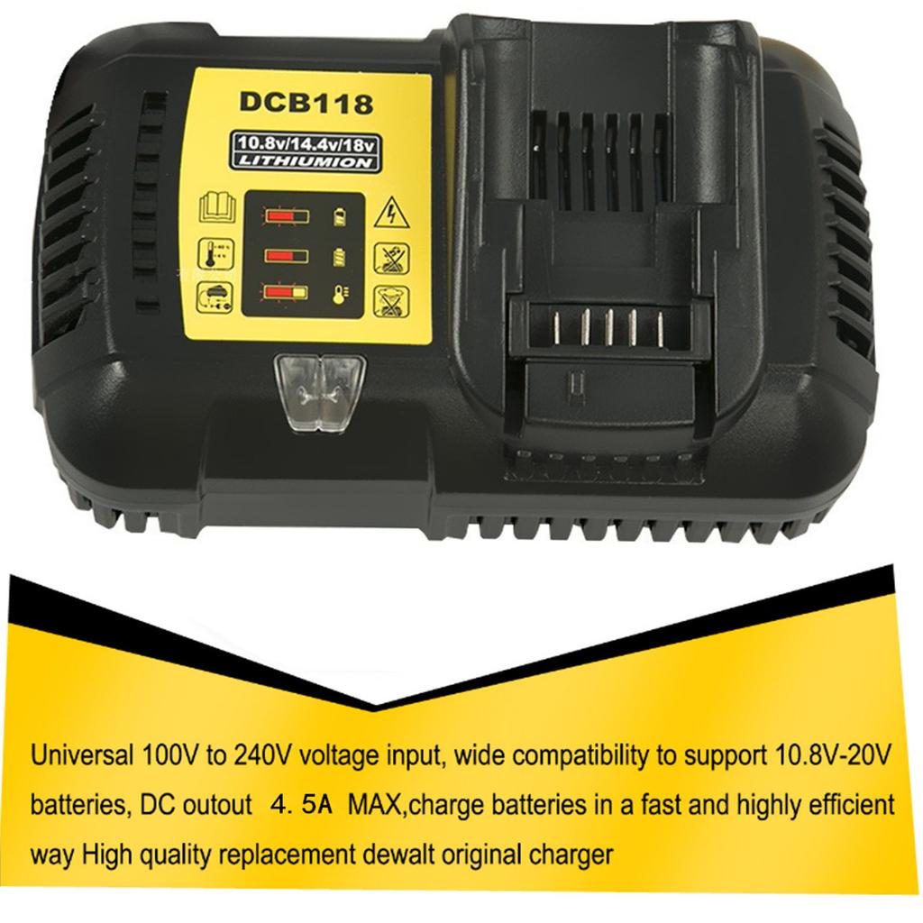 4.5A Fast Battery Charger DCB118 for Li-ion Battery 14.4V 18V 20V DCB180 DCB181 DCB200 DCB203 DCB205 DCB115 DCB105 DCB140