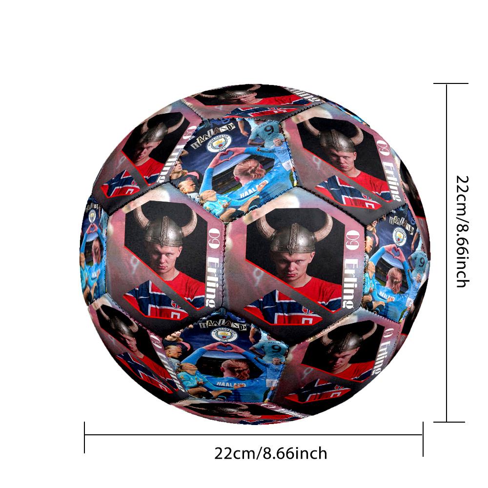 Haaland Trophy Celebration Size 5 Soccer Ball Machinestitched Indooroutdoor Training And Matches Soccer Accessory