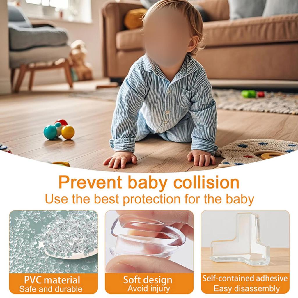Baby Security Protection Corners Home Silicone Transparent Corner Guards Anti-Shock Furniture Table Edge Protectors
