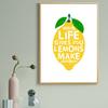 Kitchen Lemon Posters and Prints Decoration Canvas Wall Pictures Meals And Memories Are Made Here Quotes Art Painting Gift Decor