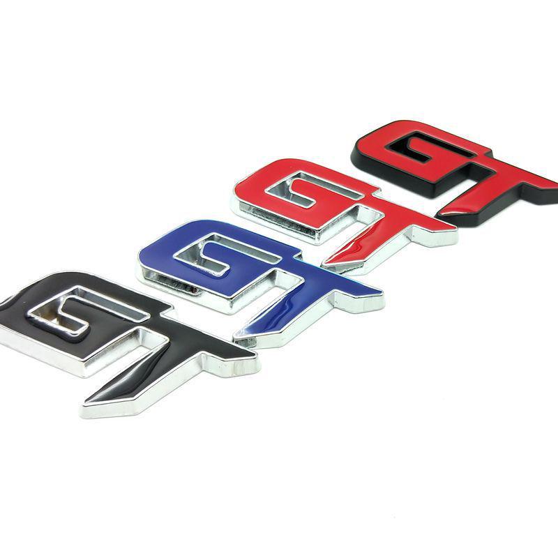 GT Kovový znak na auto: Upravené boční a zadní samolepky blatníku