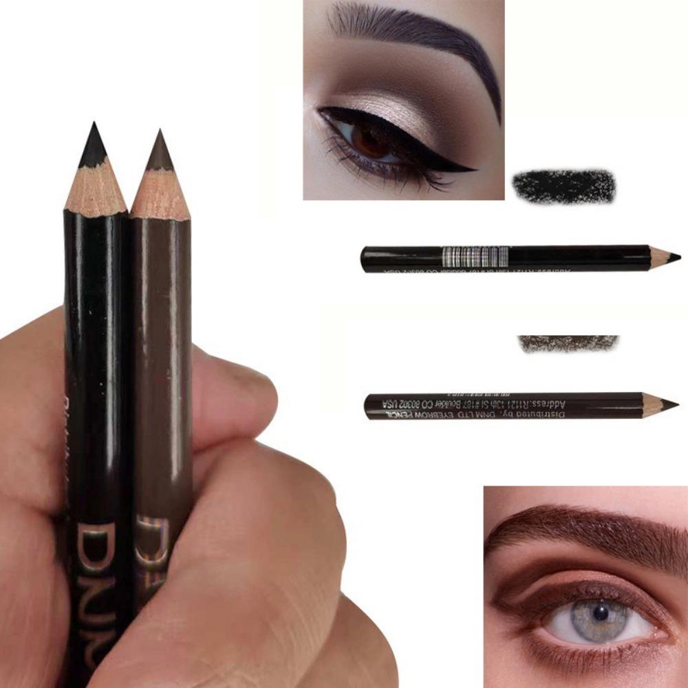 1/2Pcs Black Brown Eyebrow Pencil Waterproof Microblading Eyeliner Pen Tint Tattoo Makeup Long Lasting Quick Draw Eyelash Makeup