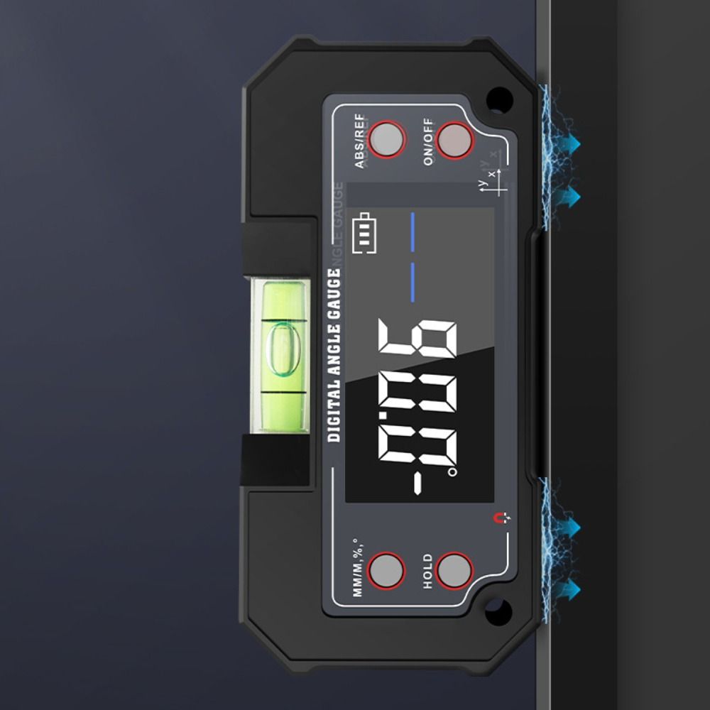 Multifunctional Digital Angle Gauge Rechargeable LCD Display Bevel Inclinometer with Bubble Magnetic Digital Inclinometer