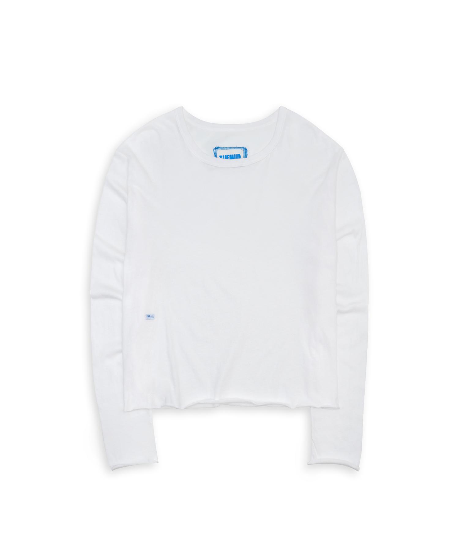 To With Tuewid Gauze Crop Longsleeve T-Shirts Salt White/0 Size