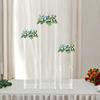 3-Piece Acrylic Wedding Flower Stand Set, Modern Rectangular Floral Display Rack, 60cm 80cm 100cm Tiered Centerpiece Holder