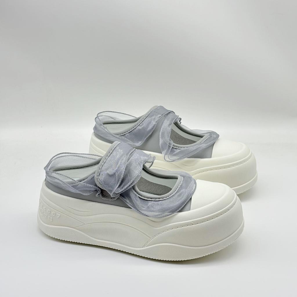 Niche Versatile Hollow Casual Shoes Fashion Shallow Mouth Summer Lace-up Velcro Mary Jane Shoes Platform Breathable New Models