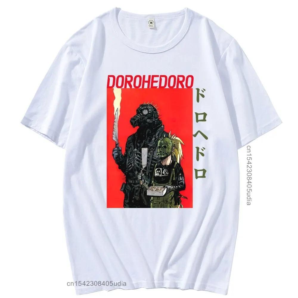 Japanese Anime Dorohedoro Pattern Short Sleeve Spring Summer Men/Women Pure Cotton Fashion T-Shirt Male Casual Loose Tshirt