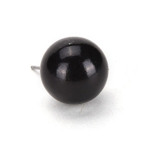 100pcs 4-14mm Black Beans Type Eyes Ball Button Diy Toys Eyes Accessories Black Needle Doll Toy Eyes with Pin for Diy Felting 100pcs