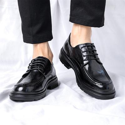 Schwarze Lässige Business Herren Lederschuhe Modischer Gentleman-Stil Täglich Büro Outdoor Freizeit Party Schuhe für den Bräutigam 38-48