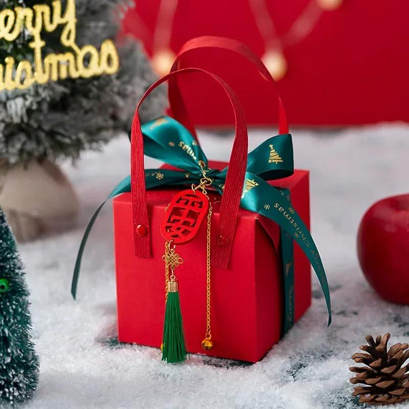 New Christmas New Gift Box Portable Christmas Eve Holiday Gift Paper Box Holiday Companion Christmas Apple Packaging Box
