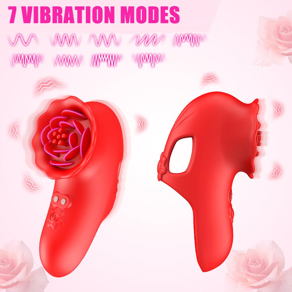 Finger Vibrator Women Sex Toys Mini Vibrator Rose Toy Clitoral Nipple Stimulator Adult Sex Toys Clitoral Vibrator for Women Couples