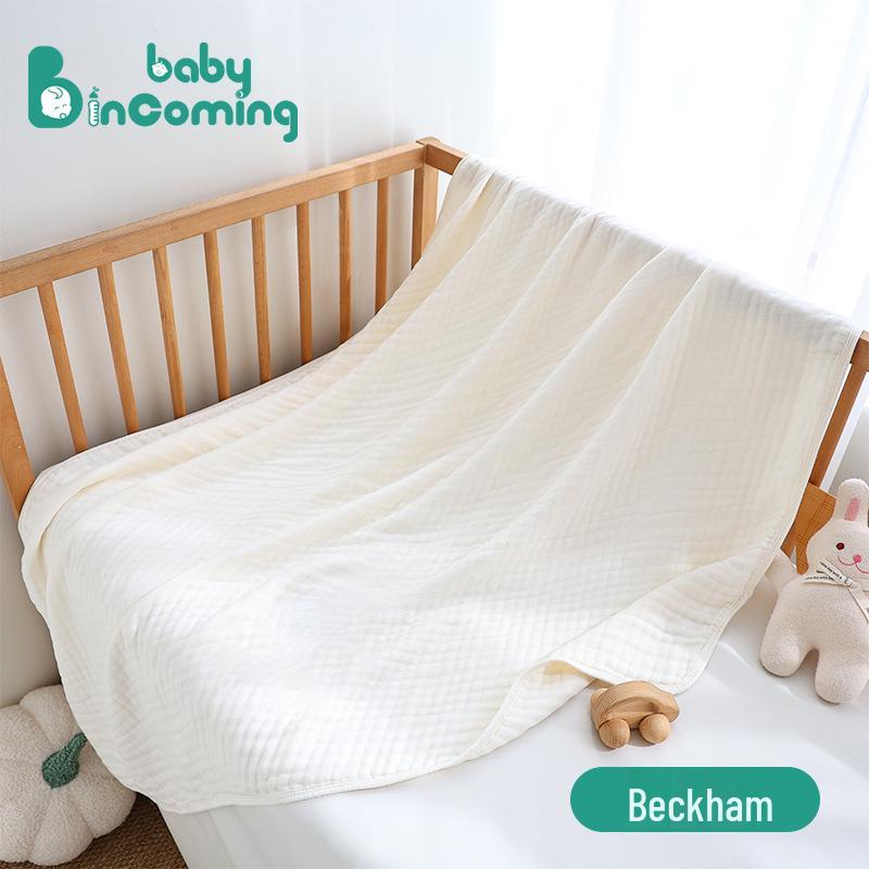 6-Layer Bamboo Cotton Baby Bath Towel: Absorbent, Thickened, Embroidered Swaddle for Autumn/Winter 110*110cm