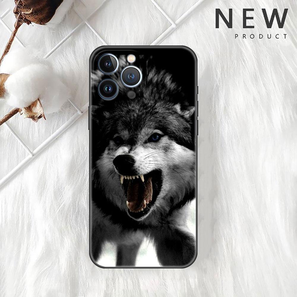 Wolf Tier Cool Tiger Hülle Für Apple iPhone 11 13 14 12 Pro Max 7 8 XR X 6 5 5S SE 2022 13ProMax Schwarzes Silikon Handy Hülle
