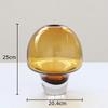Transparent Amber Color Glass Vase Round Flower Pots Table Decoration Flowers Arrangement Floral Vases Room Aesthetic Decor