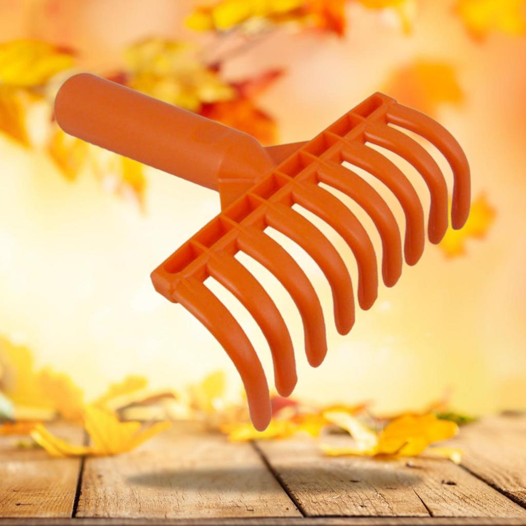 Small Yard Leaf Rake Lightweight 9 Tines Garden Rake Ergonomic Rake for Lawn