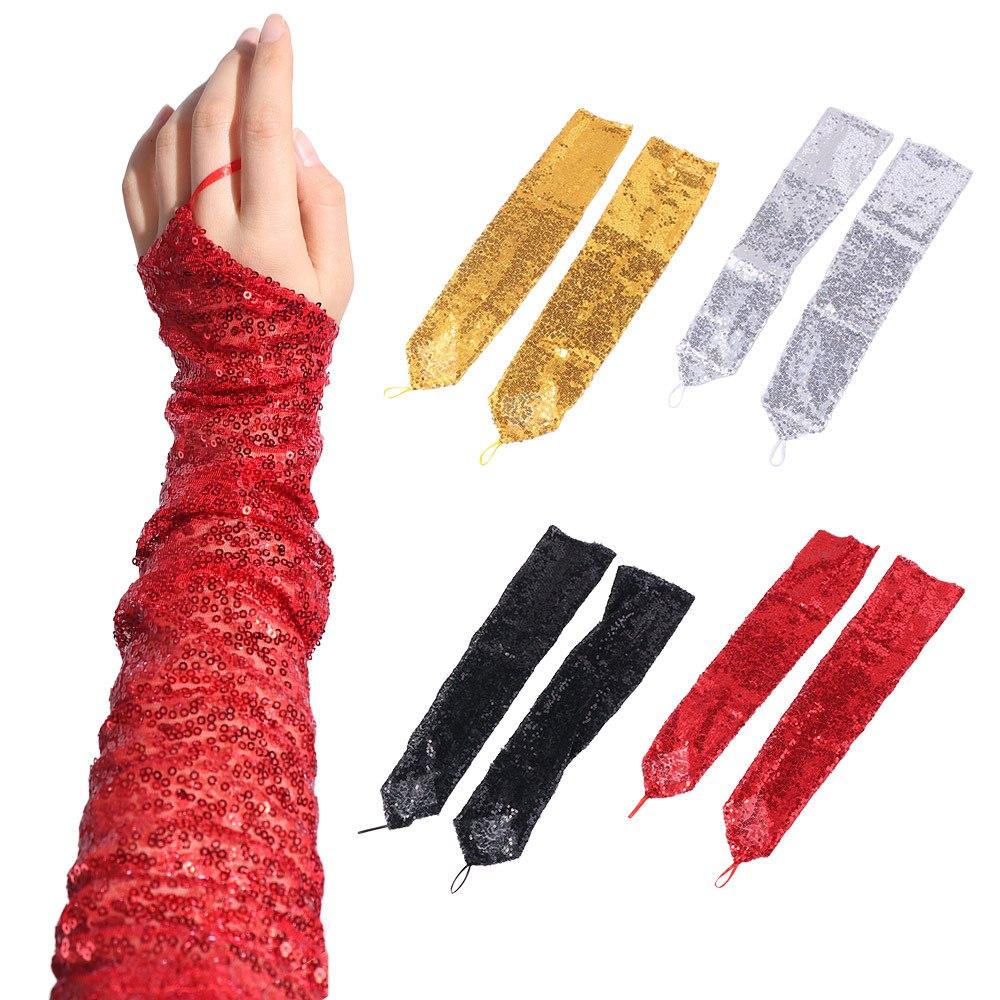 Shiny Sequins Gloves Creative Shinning Mittens Fashion Women Cosplay Gloves Dress-Up Accessories