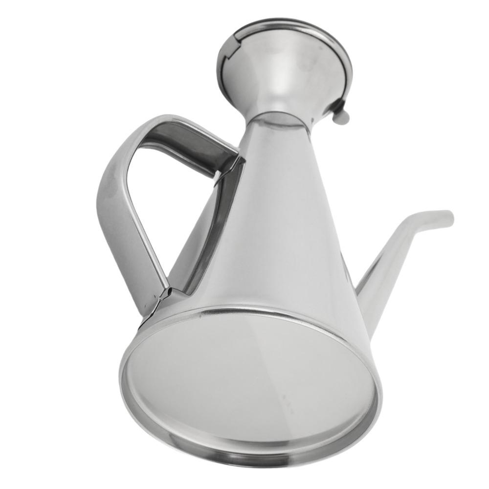 250ml/500ml Stainless Steel Oil Dispenser Oil Storage Container Soy Sauce Dispensing