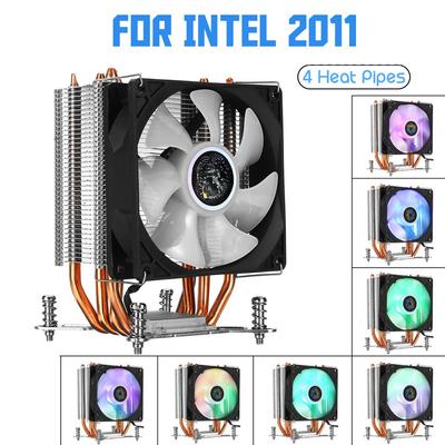 2200RPM 22dBA 4 Copper Heatpipe CPU Cooler for Aurora Light Cooling Fan with RGB for Intel LGA 2011 CPU Cooler Heatsink Radiator New