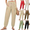 Women's Loose-fitting Wide-leg Pants, Casual Loose-fitting Pants, High-elastic Waistband, Long Pants With Pockets