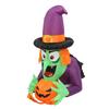 4.43ft Witch Broke Out From Window Inflatable Decoration Built In LED Light Outdoor Props Blow Up Sc