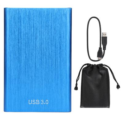 2.5in External Hard Drive USB 3.0 Aluminum Alloy Rounded Shell Mobile Hard DriveBlue 1TB