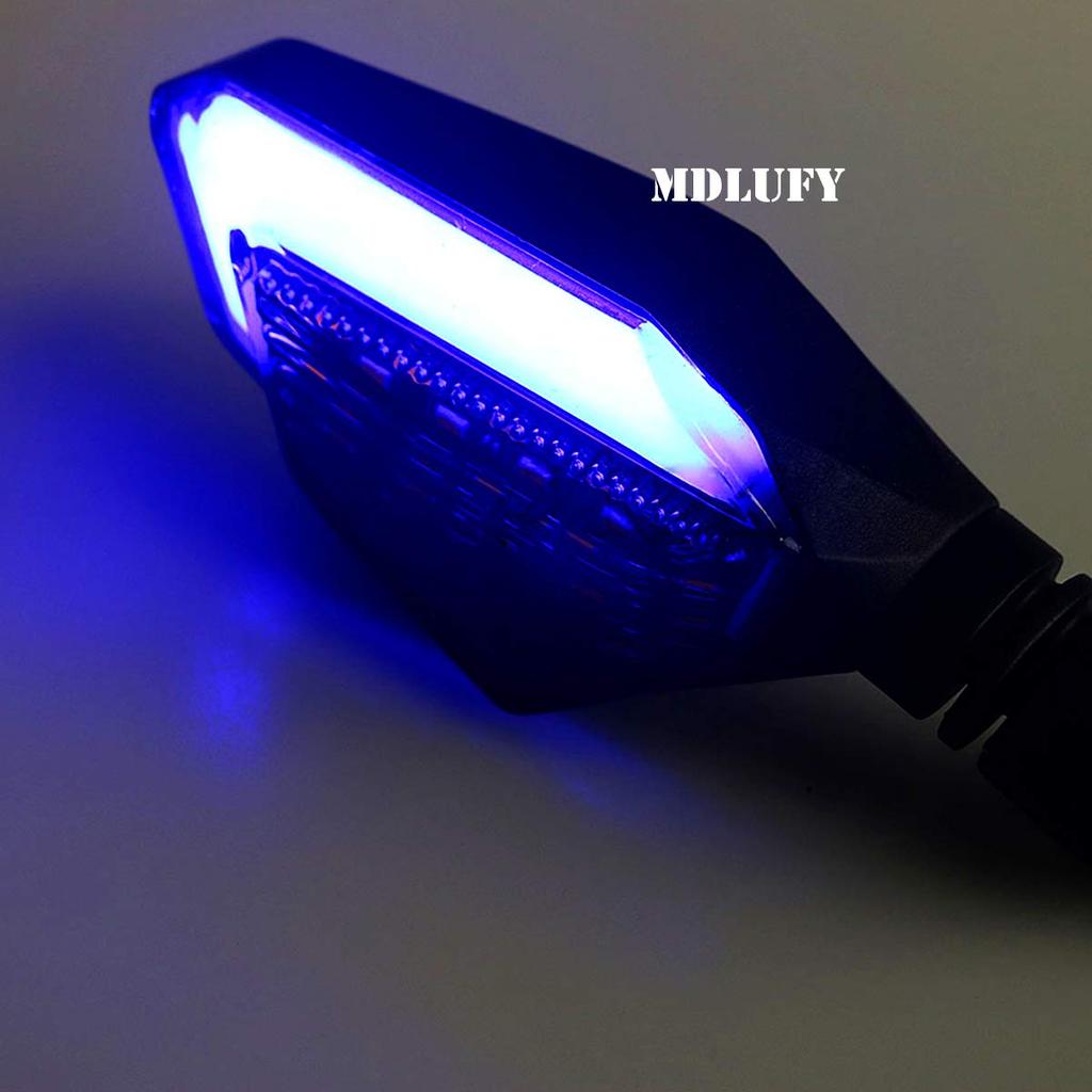 MDLUFY Motorrad-Blinker, 2 Farben, Universell einsetzbar, LED Sequenzieller Blinker, Fahrrad,