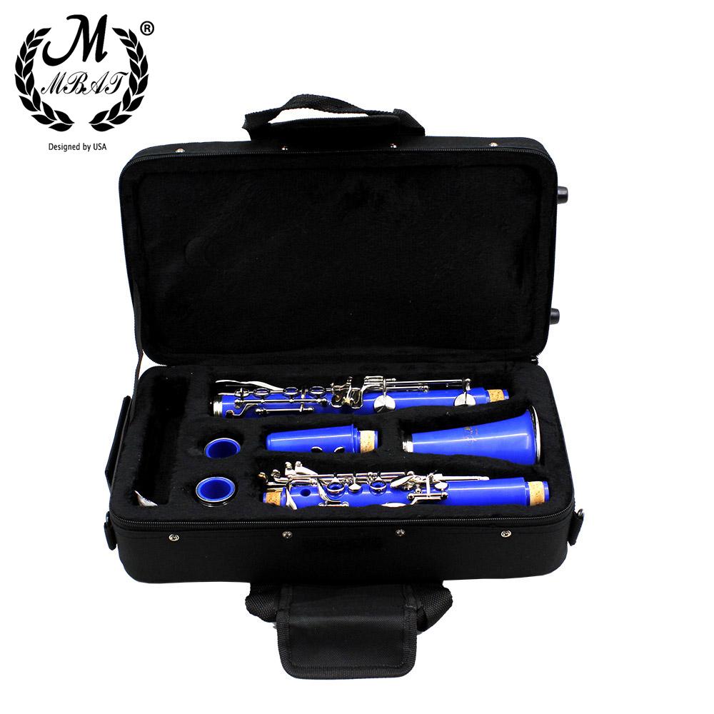 M MBAT Clarinet Suitcase Thicken Black Oxford Waterproof Cloth DIY Parts Musical Protection Box Woodwind Instrument Accessories