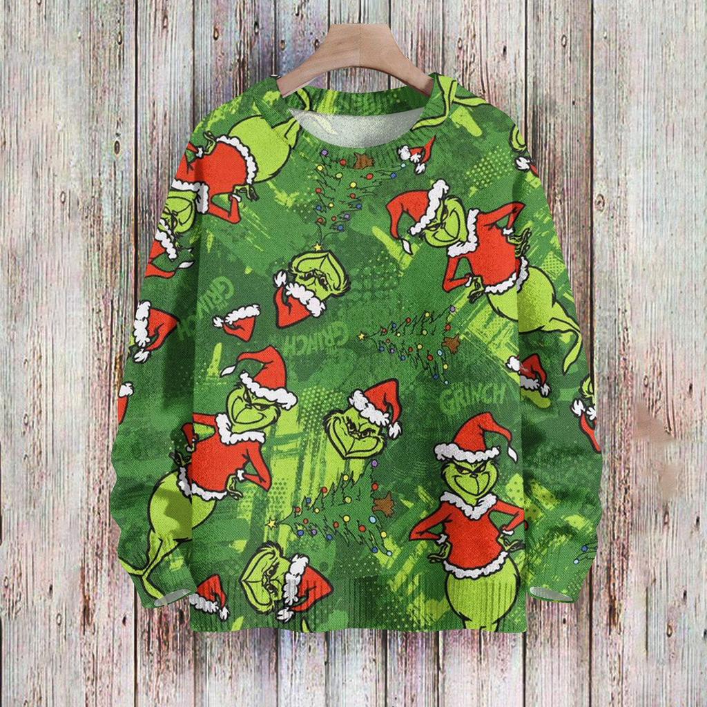 Christmas Sweatshirts For Women Knit Sweater Cute Shirt Fall Crewneck Pullover Tops