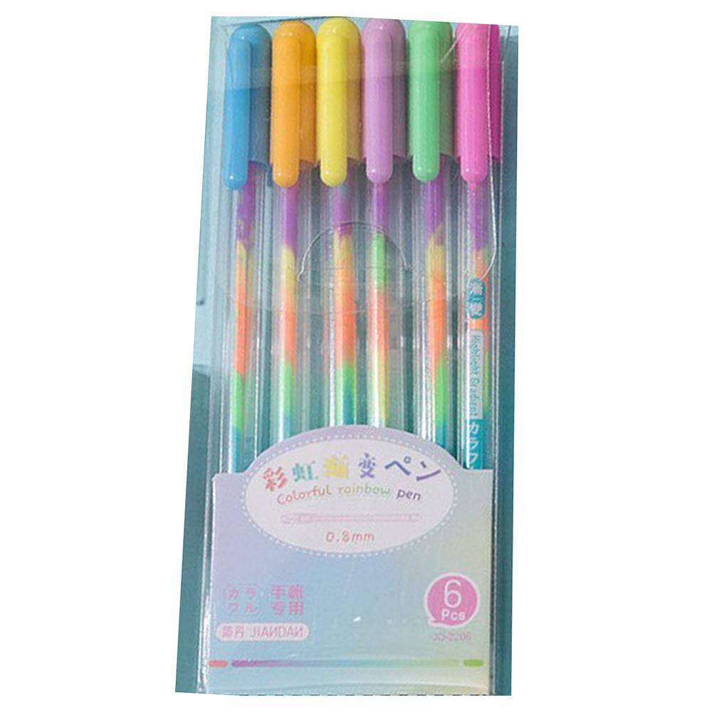 

1 коробка 6 шт. гелевых ручек милые конфеты текстовые маркеры школьные канцелярские принадлежности изменение 6 цветов рисовать блестки кавайные канцелярские принадлежности Multicolour