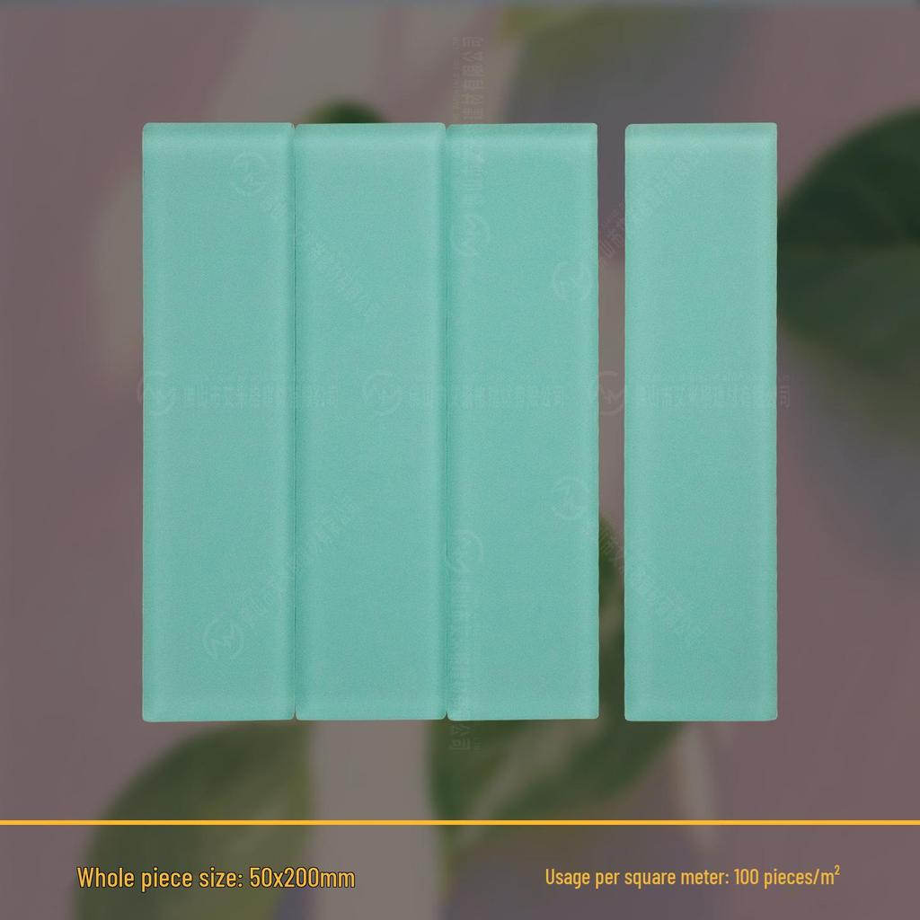 Dopamine Glass Handmade Tile: 50x200mm for Bathroom, Kitchen, Bar, and Shop Walls