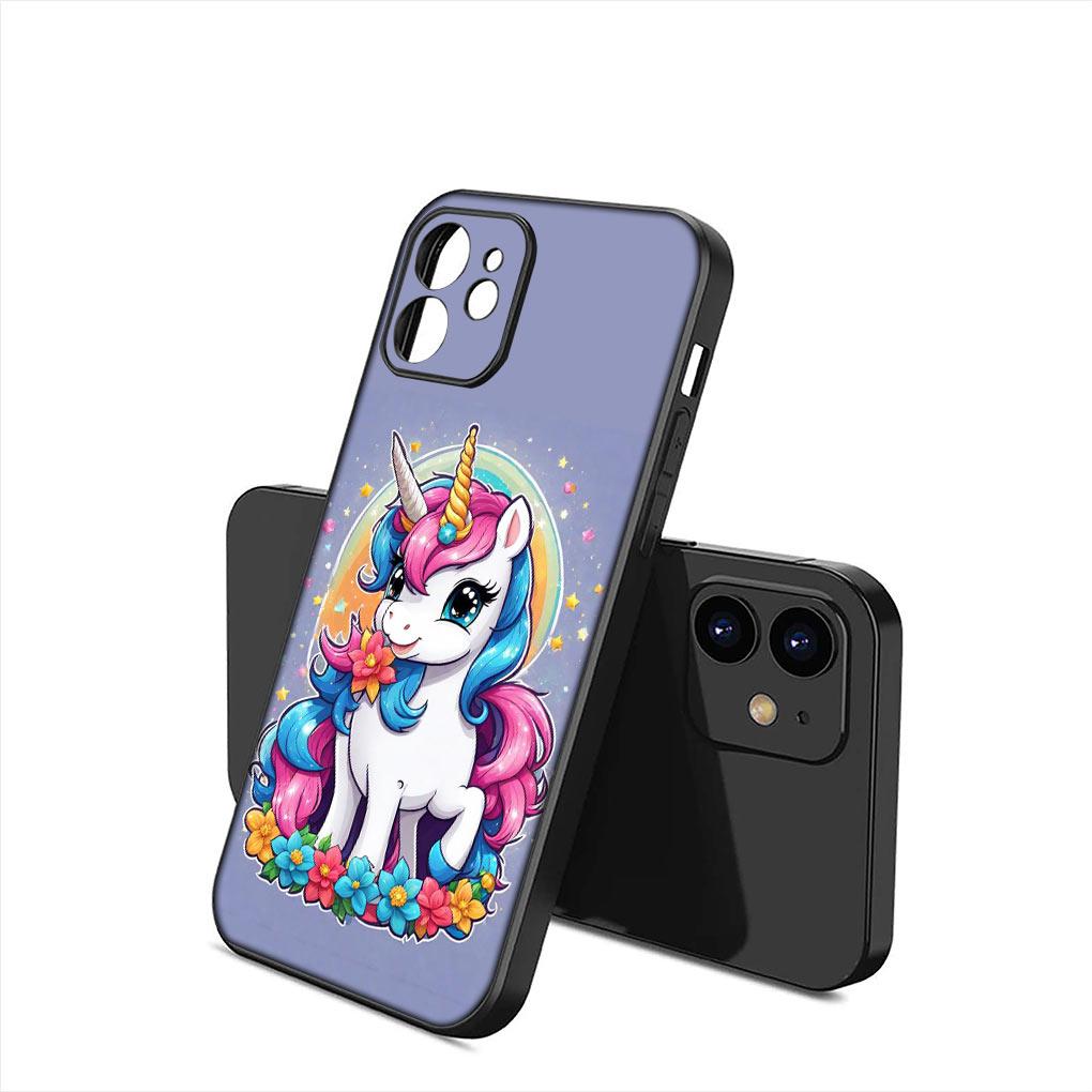Anime Unicorn Cartoon Horse Soft Phone Cover for Apple iPhone 16 11 Pro XS Max X XR 6 7 8 6S Plus + SE 2022 8+ Silicone Case