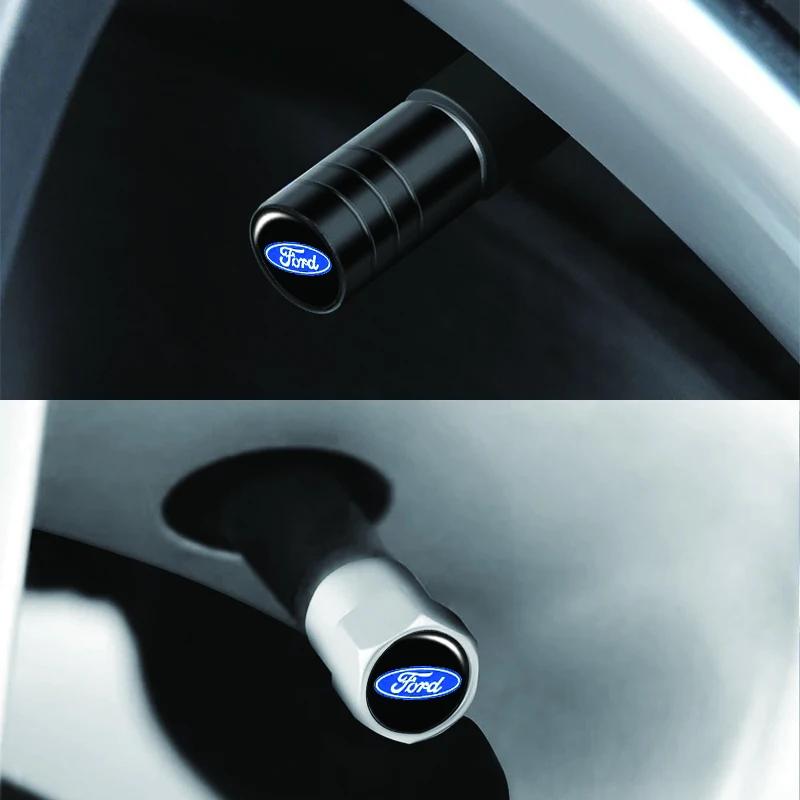 For Honda ccoFor Ford Mondeo Explorer Edge Focus Fiesta Kuga Transit Escape 4Pcs Metal Car Wheel Cover Tire Valve Stem Caps Auto Accessories