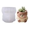 Pen Holder Silicone Mold High Quality Flower Pot Mold Bear Silicone Mold Cute For Birthday Gifts Office Desk Storage Children'S