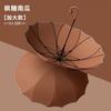 16-Bone Long-handled Automatic Umbrella Windproof One Umbrella Brown Nose Series