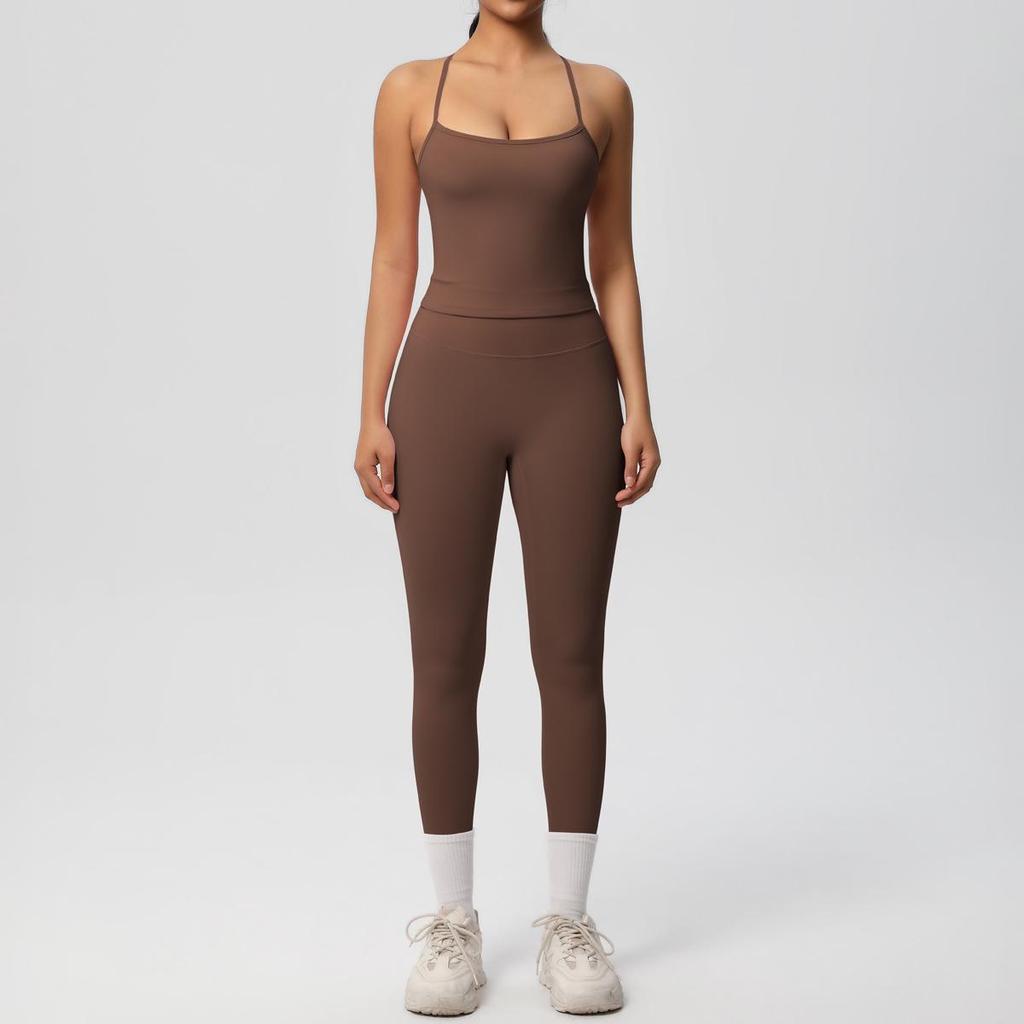 Seamless Nude Double-Sided Brushed Yoga & Running Set