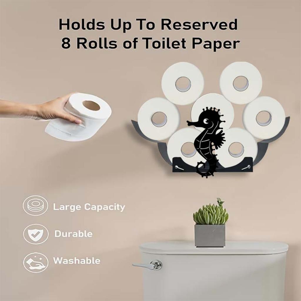 Large Capacity Wall Mounted Tissue Holder - Decorative Wrought Design for Bathroom or Kitchen, Item 132