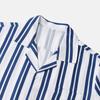 Haut Décontracté de Vacances Hawaïennes pour Homme Ample Confort Chemise à Manches Courtes Rayée