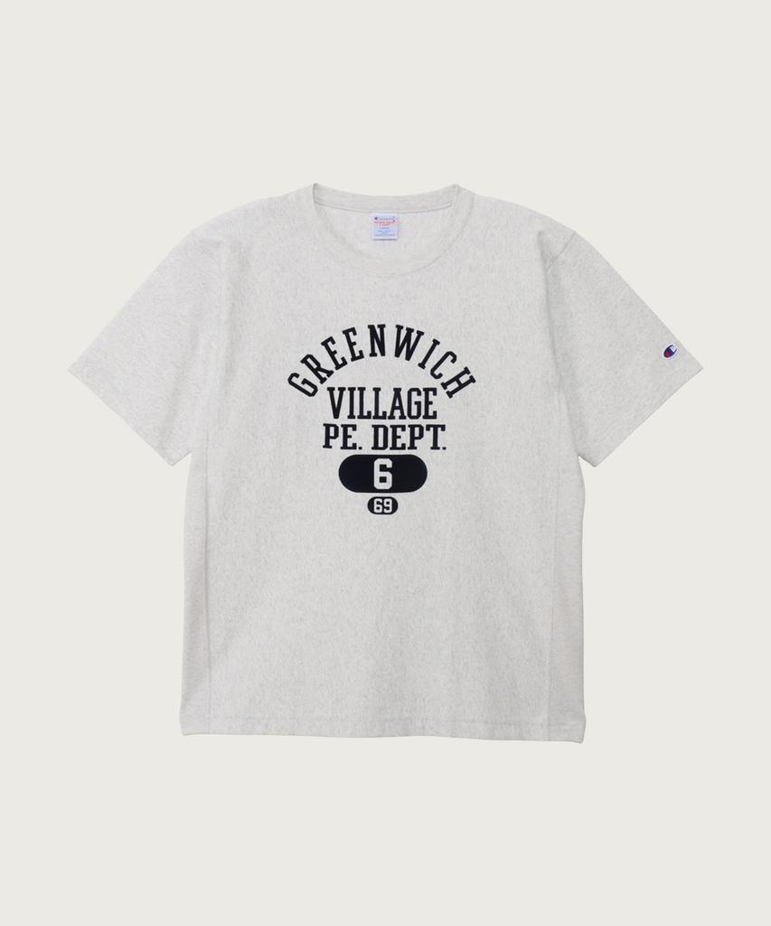 CHAMPION Reverse Weave City Graphic Short Sleeve T-Shirt Oatmeal