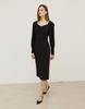 GIEMAR Squareneck H Line Dress (Belt Set) 2Colors Square Neck H-Line Dress Belt Set Two Colors