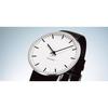 ARNE JACOBSEN CITYHALL 53201-1601 Watch, 34mm, Scandinavian Design, Water Resistant (Quiet Design with No Second Hand), White with Black Leather Strap