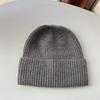 Light board autumn and winter wool hat Korean version warm ear protection cold hat simple pullover hat solid color versatile face small knitted hat