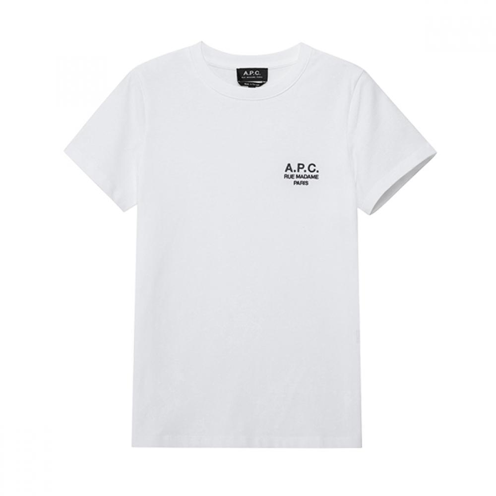 A.p.c DeniSe Women S Short Sleeve Tee F26842 Aab White COEZC F26842 AAB WHITE (XS)